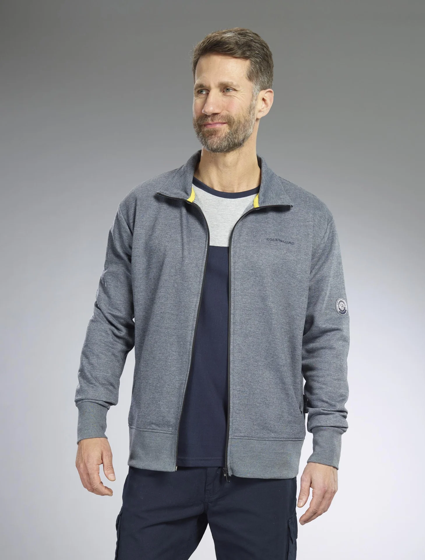 Sweatjacke, Farbe marine, Gr.XL - 1
