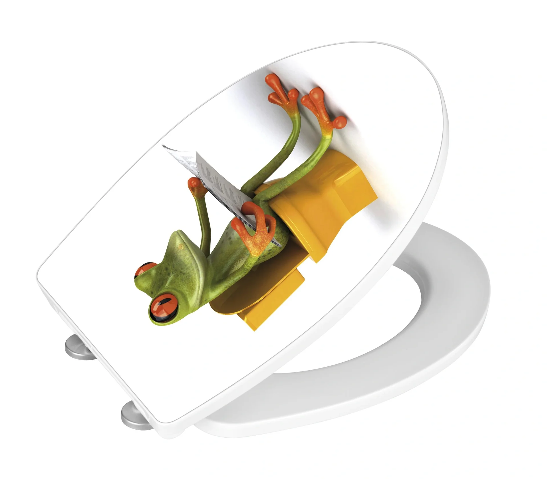WC Sitz "Frog News", Duroplast Acryl - 3