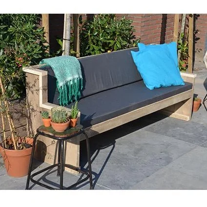 Versammlungspaket Lounge Sofa / Gartenbank Hendrik inkl. Outdoor-Kissen - 3