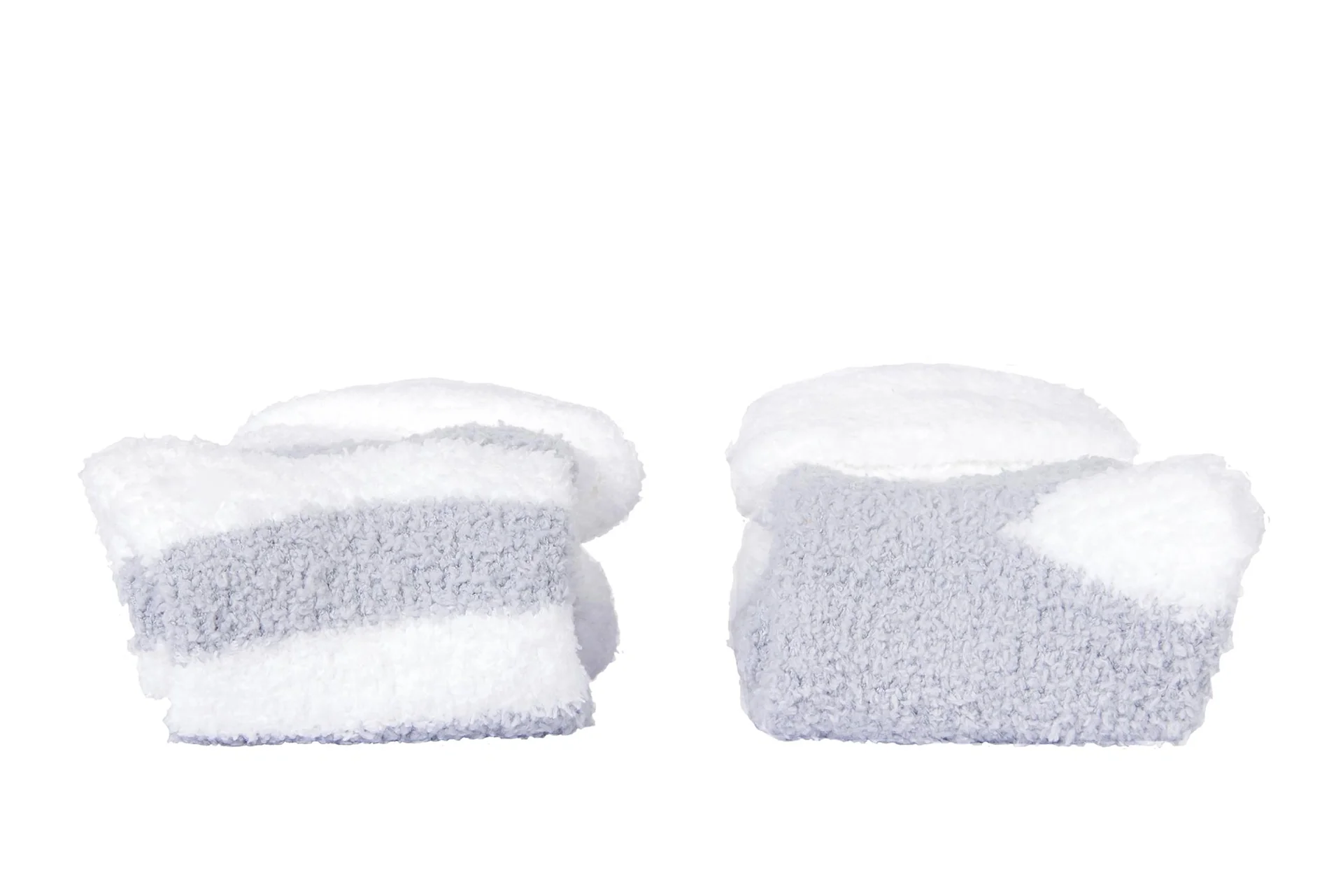 Kuschelsocke für Damen, Farbe grau/wollweiß, Gr.39/42 - 1