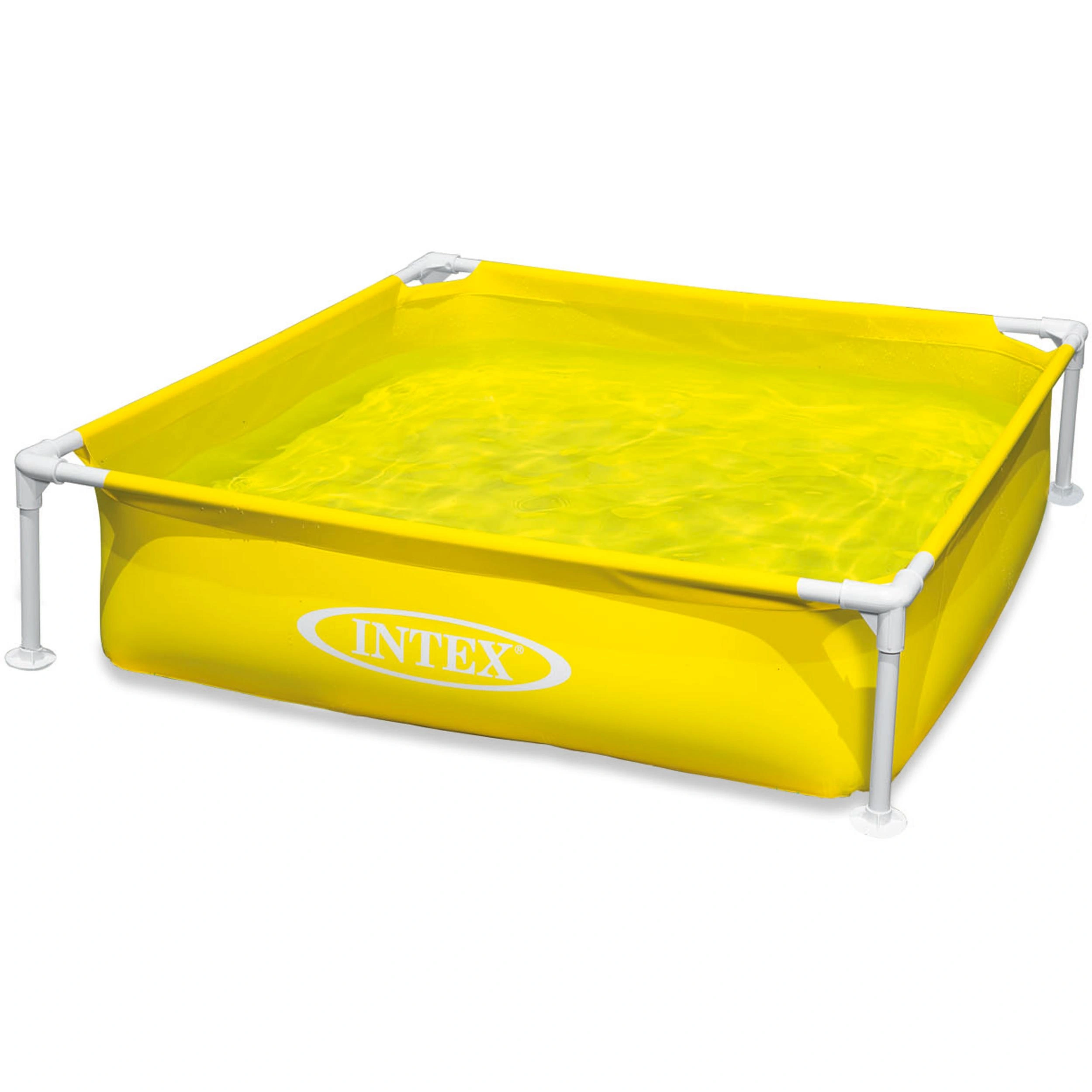 Baby-Boden-Pool mit Rahmen-Gelb - 1