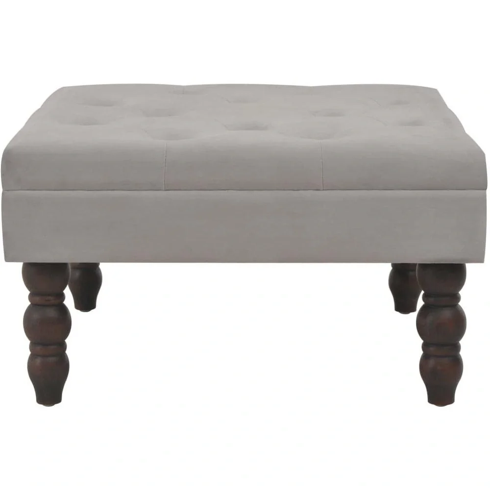 Hocker 60x60x36 cm Samt dunkelgrau - 6