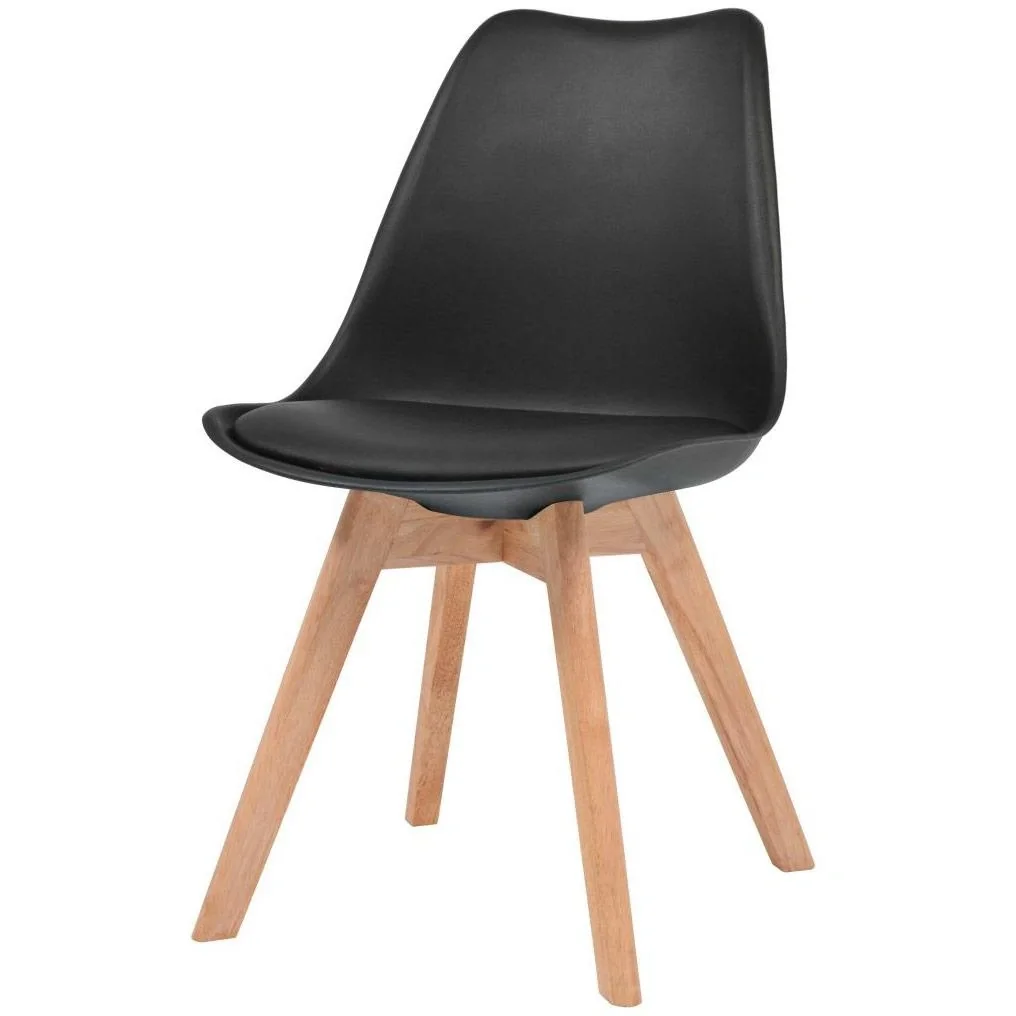 Esszimmerstühle 2-Sitzer Kunstleder schwarz - 1