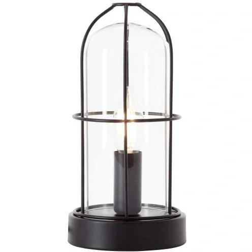 Tischleuchte Storm bundesweit mat Holzschwarz glas 40W E14 - 6