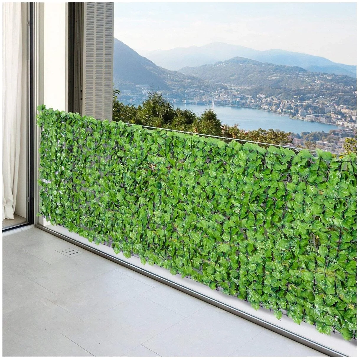 Sichtschutz Künstliche Hecke Wanddekoration 1x3m Hellgrün - 5
