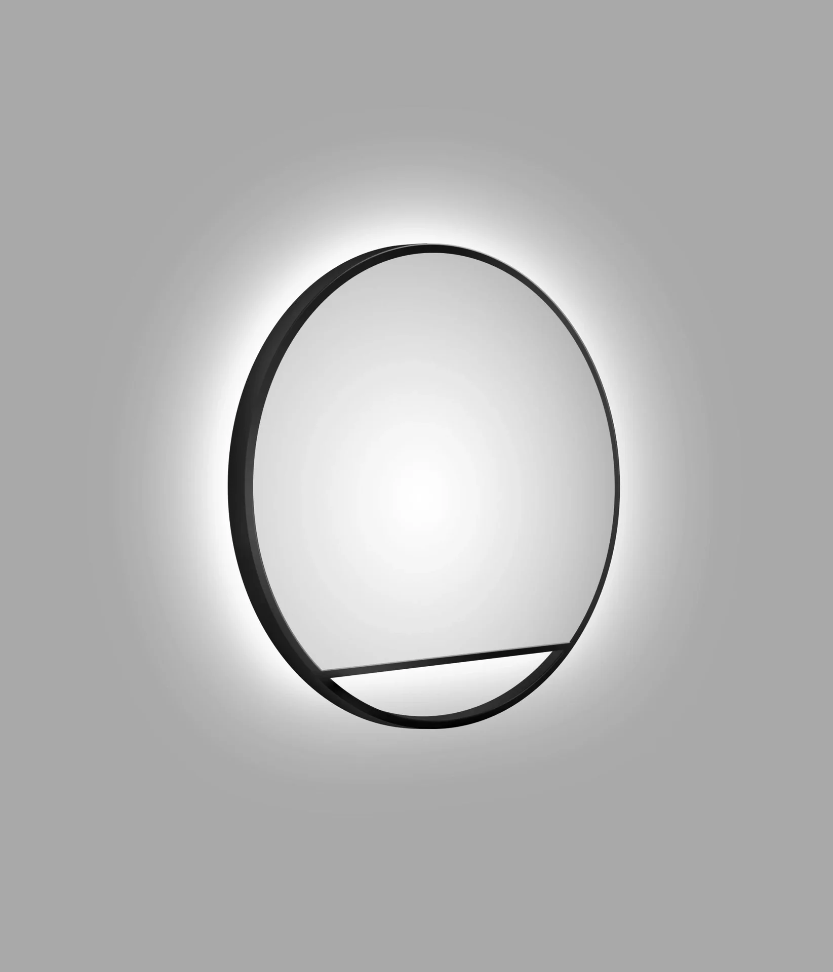 Dekorativer Wandspiegel "Black Hole" - Light indirekter LED Beleuchtung Ø 60 cm - 7