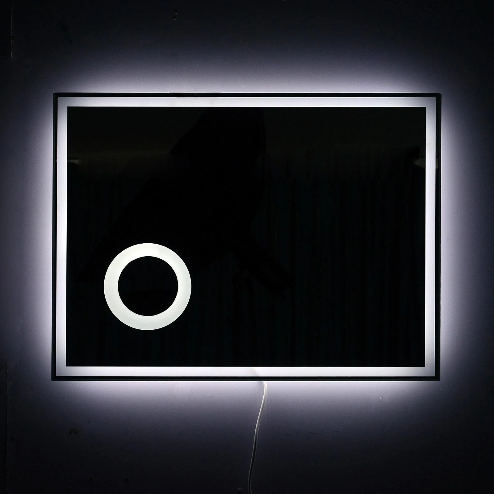 LED Badspiegel Badezimmerspiegel Wandspiegel Touchschalter Vergrößung Alurahmen Silber 80 x 3 x 60 cm - 7