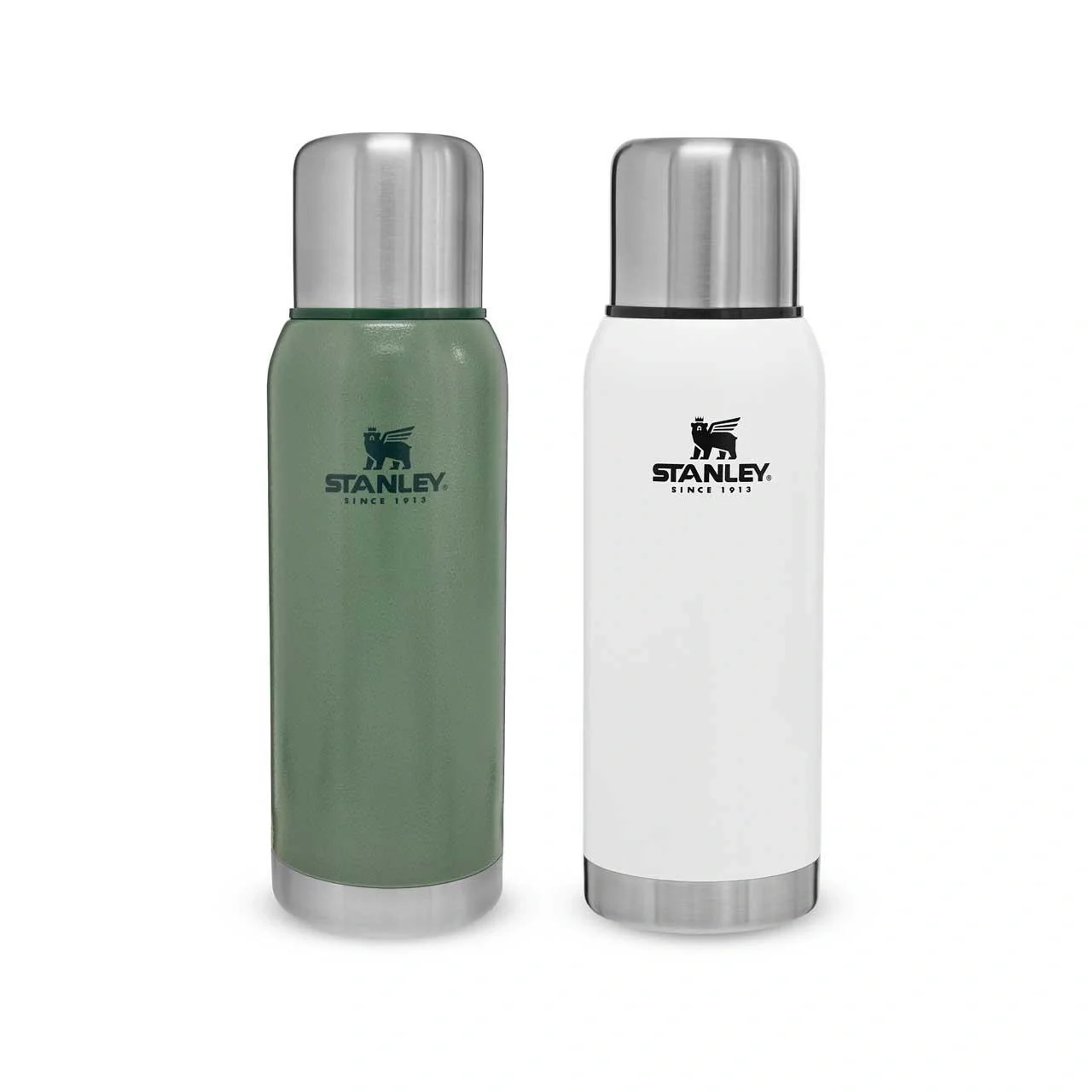 Adventure Vakuum-Flasche, 1,0 l, Edelstahl, Hammertone grün, Vakuum-Isolation, isolierter Trinkbecher - 6