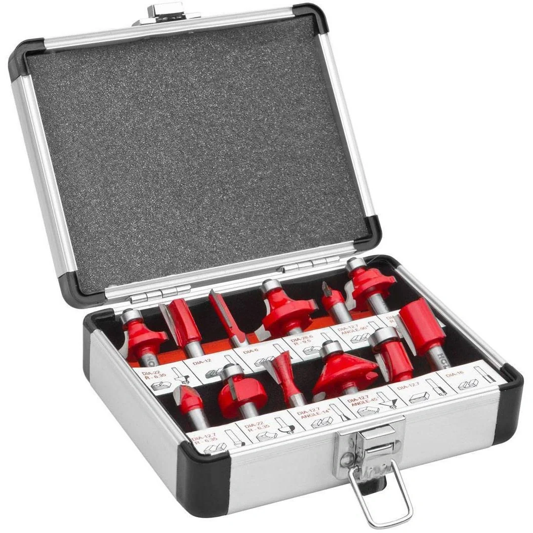 Tischfräsmaschine - 1500W - 103.5x69x55.5 cm MET Holzmann Router Set - 12 Stück - 3