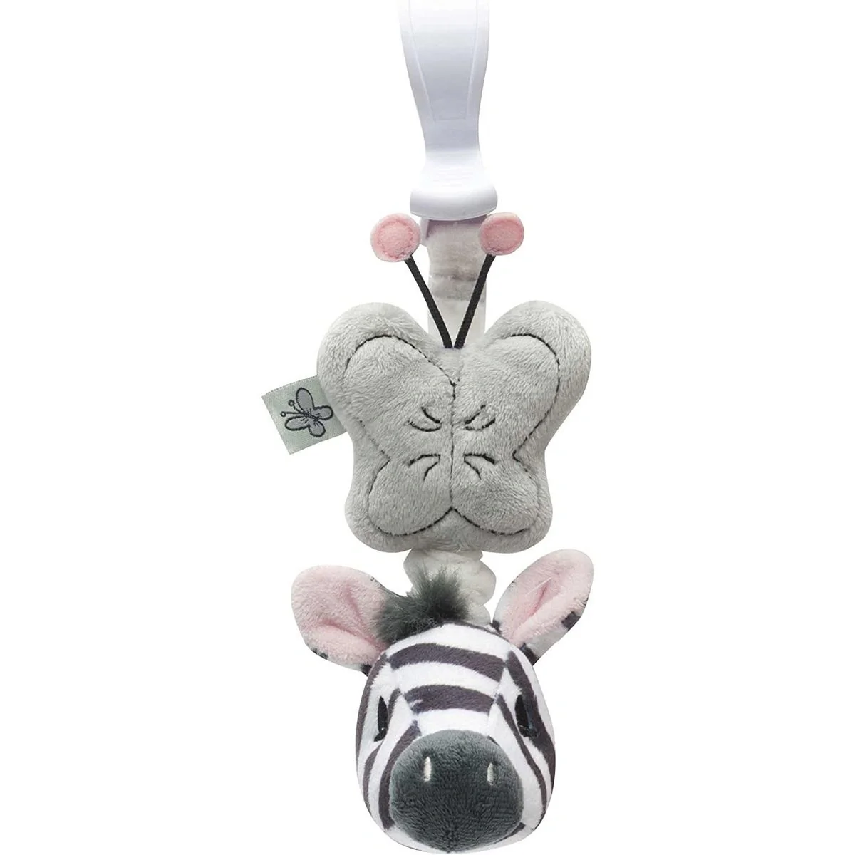 Zerrspielzeug Zebra vibrierendes Spielzeug - Haken für Kinderwagen/Stuhl/Babybett - 1