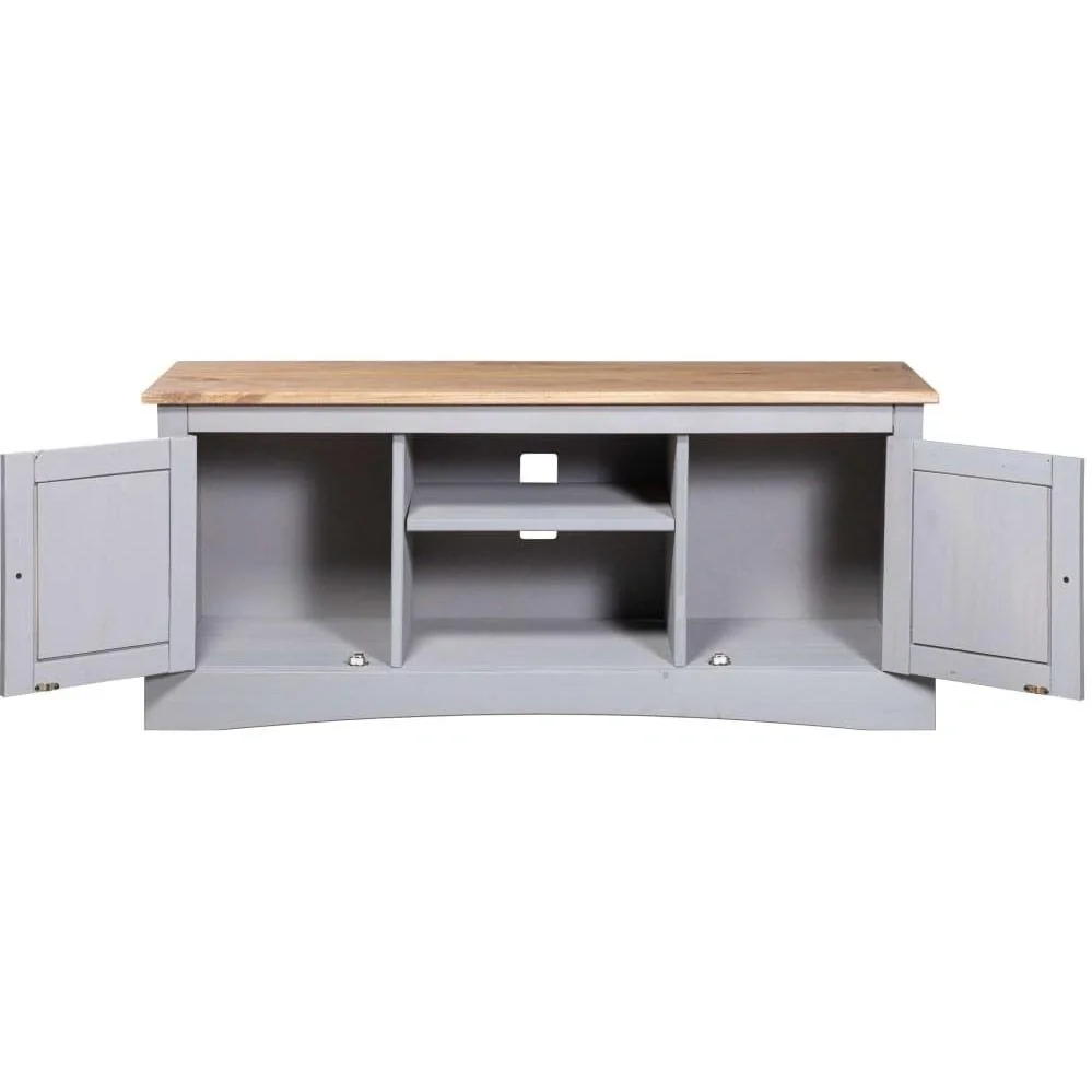 TV-Schrank 120x40x52 cm Mexikanische Kiefer Corona-Stil grau - 5