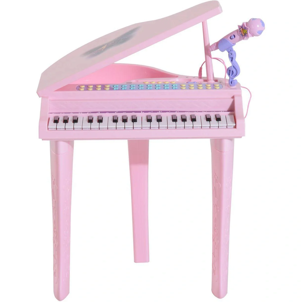 Kinderklavier Musikinstrument MP3 USB inkl. Hocker 37 Tasten rosa - 8