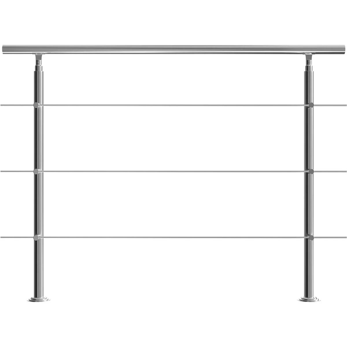 Geländer - Edelstahl - 150 cm - 3 Pfosten - 2