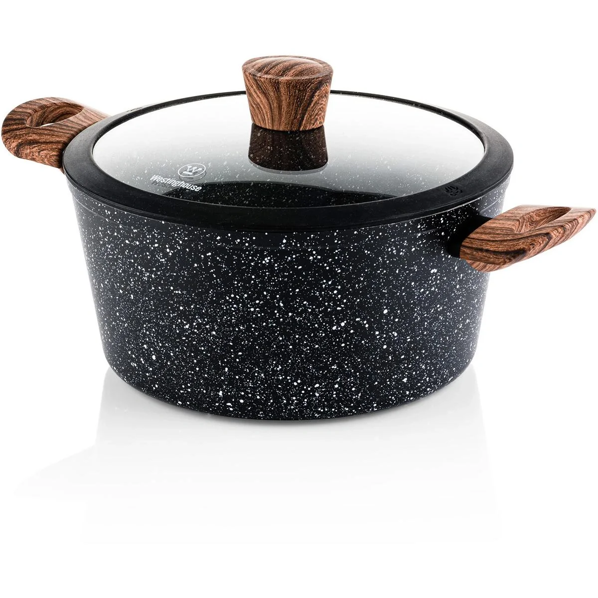 Black Marble Wood - Kochtopf 24 cm und Bratpfanne 28 cm - Schwarz - 10