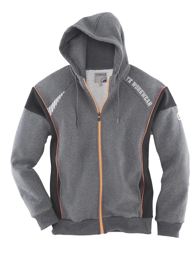 Sweatjacke, Farbe grau/schwarz, Gr.2XL - 1