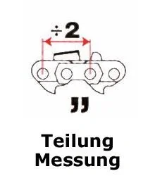 Sägekette 3/8"P / Treibgliedstärke 1,3mm / 61 Glieder, Schnittlänge 33 cm, - 2