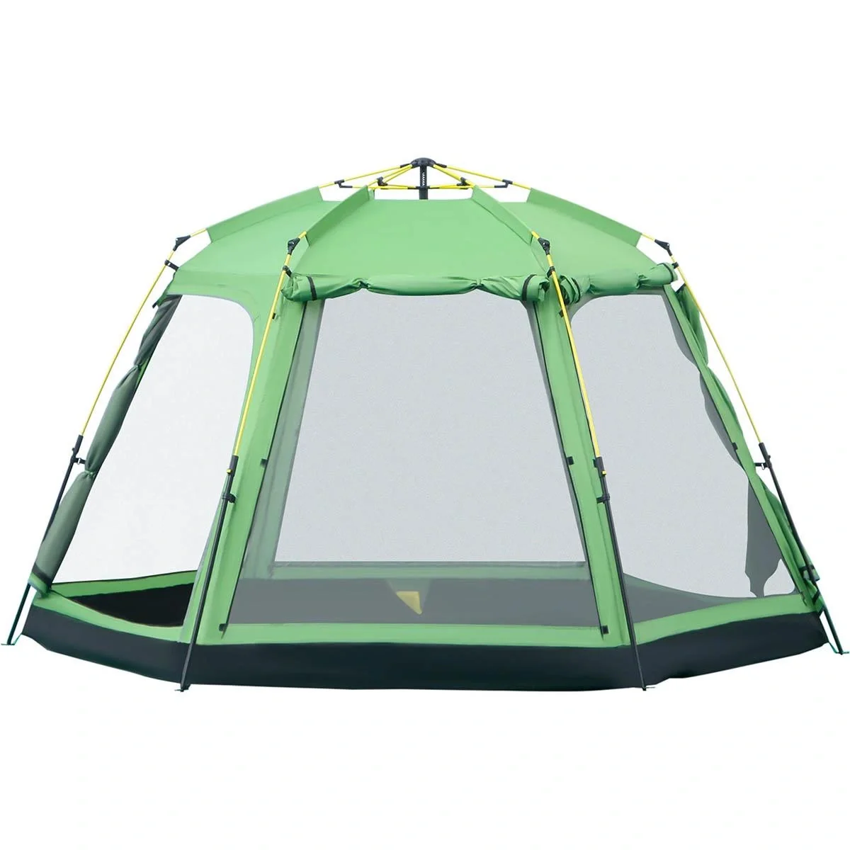 Campingzelt 6 Personen - Grün/Schwarz - 320 x 320 x 180 cm - 4