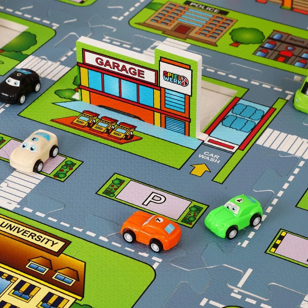 Bodenschutz-/Puzzlematte 20 Stück im Street-Game-Look - 4