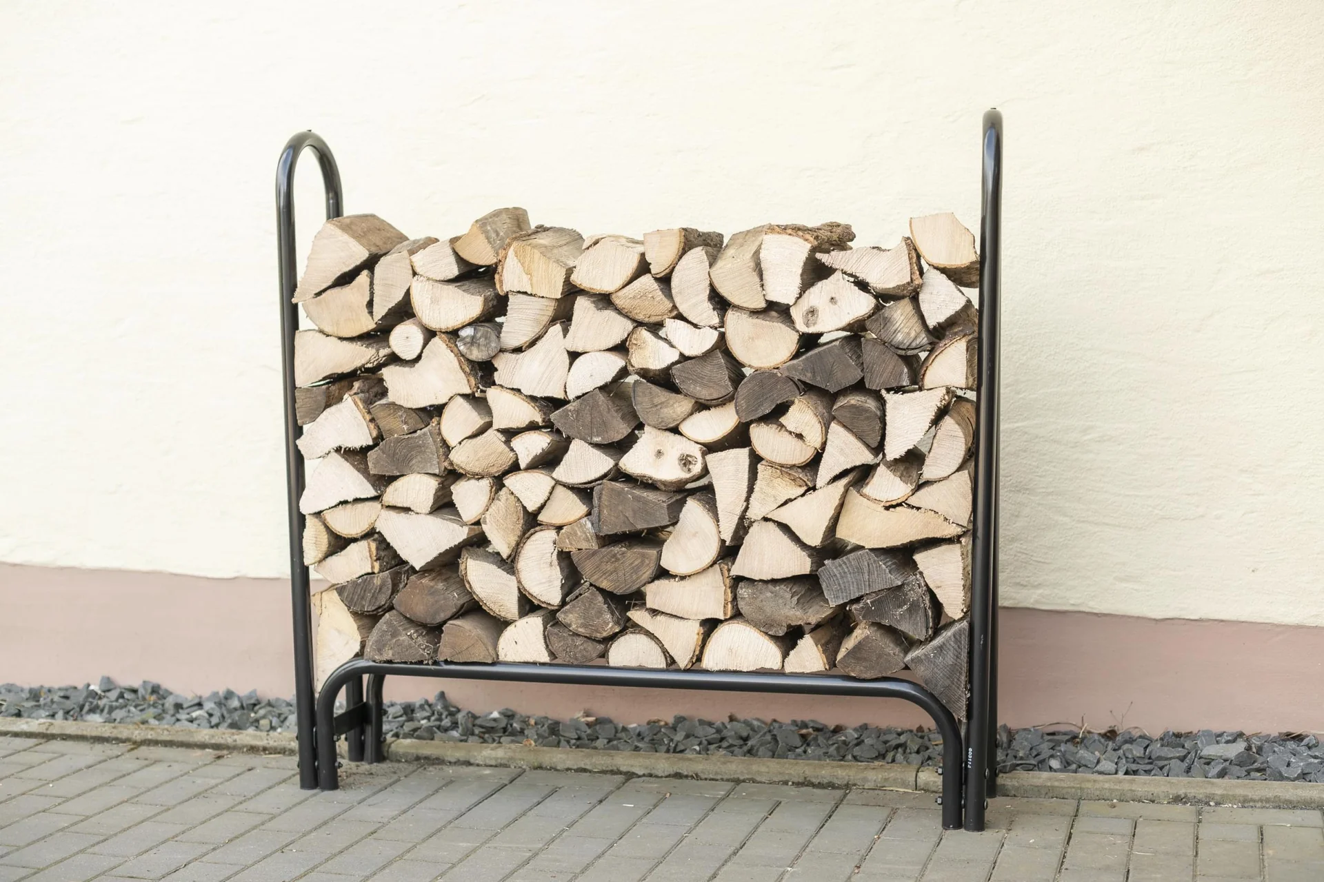 Kaminholz Kaminholzregal 126x25x118 cm Schwarz - 11