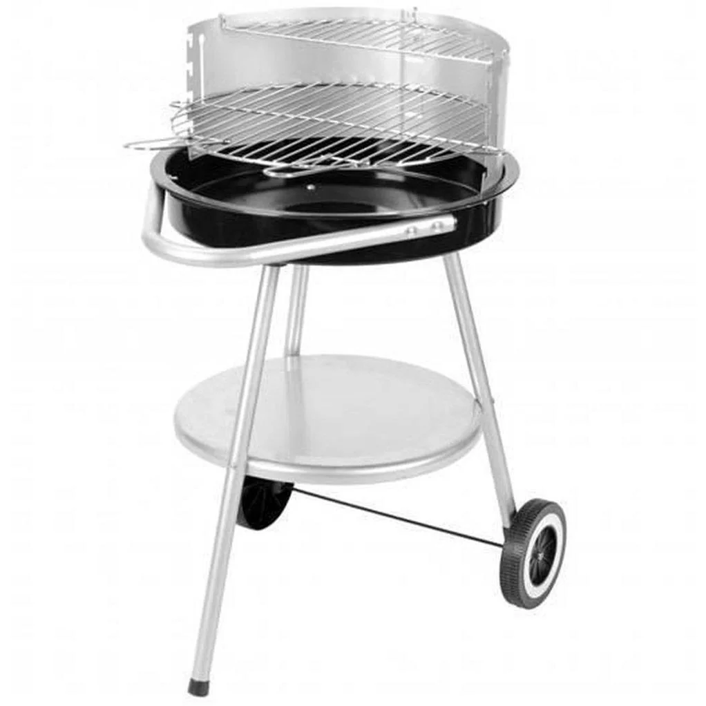 BBQ Holzkohlegrill - Grillfläche Ø47 cm - Halb offen - 4