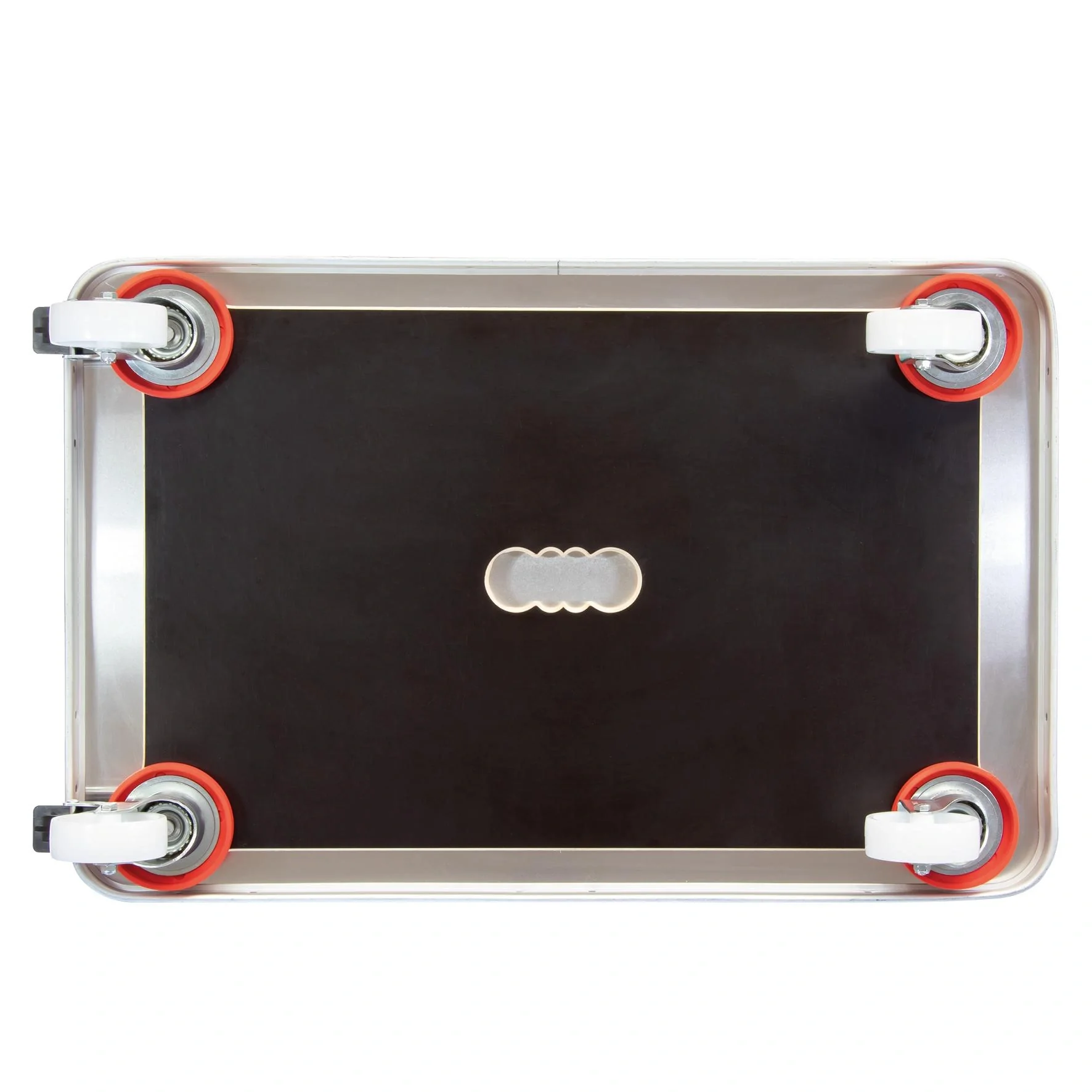 Transporthilfe MM 1370, 60 x 40 x 12,5 cm, harte Rollen Ø 75 mm, Gleitlager, 2 Bremsen, Platte FSC®, Tragkraft 200 kg - 9