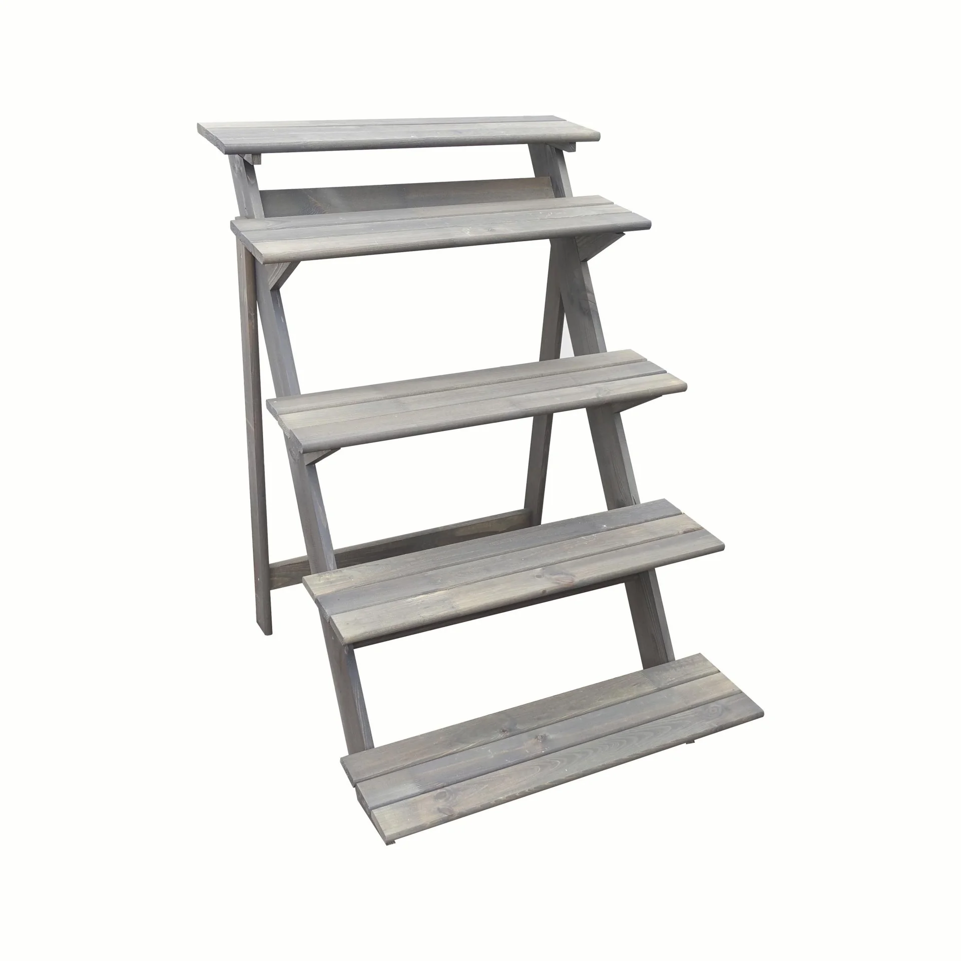 Blumentreppe groß, grau - 2