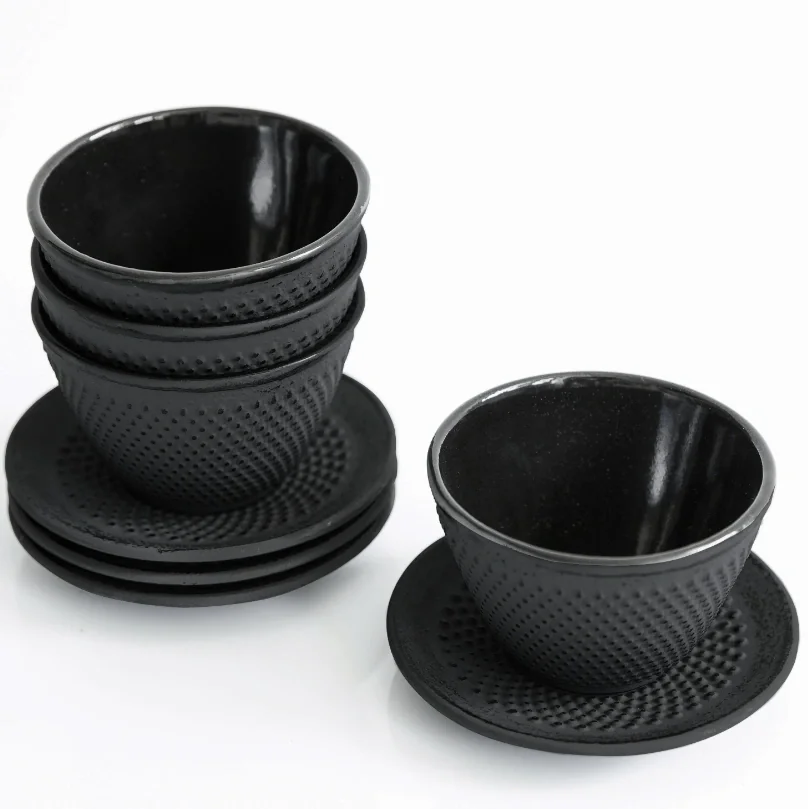 Asia Teekannenset Gusseisen 10-teilig (Farbe: schwarz) - 12