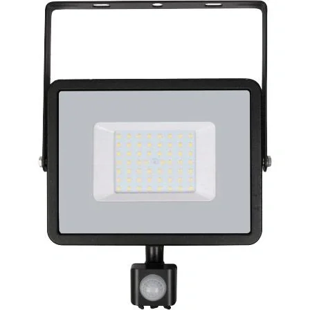 VT-50-S-Z LED-Flutlicht mit Sensor - 50 W - 4000 Lumen - 4000K - schwarz - 1