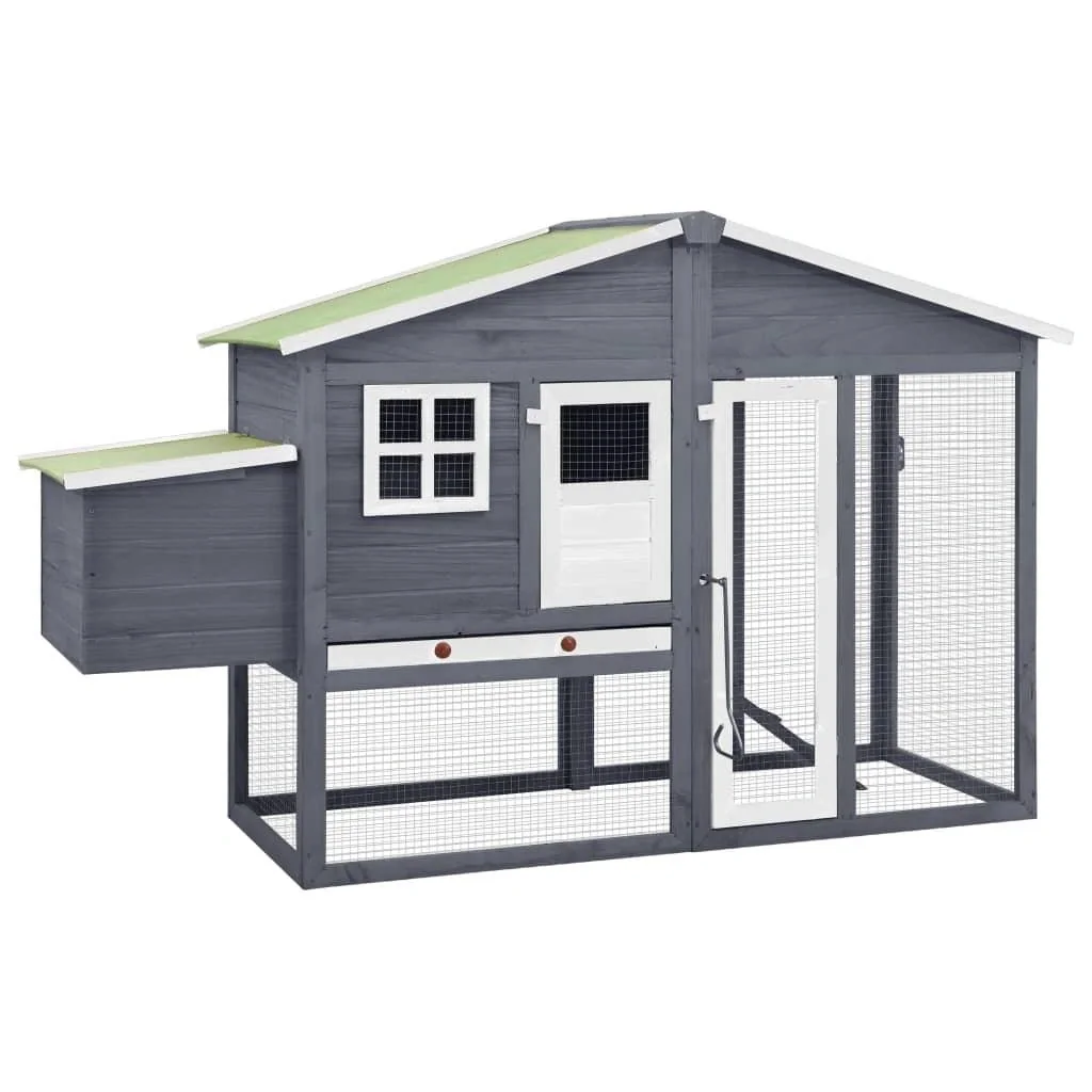 Hühnerstall mit Nistkasten massiv vur - 1