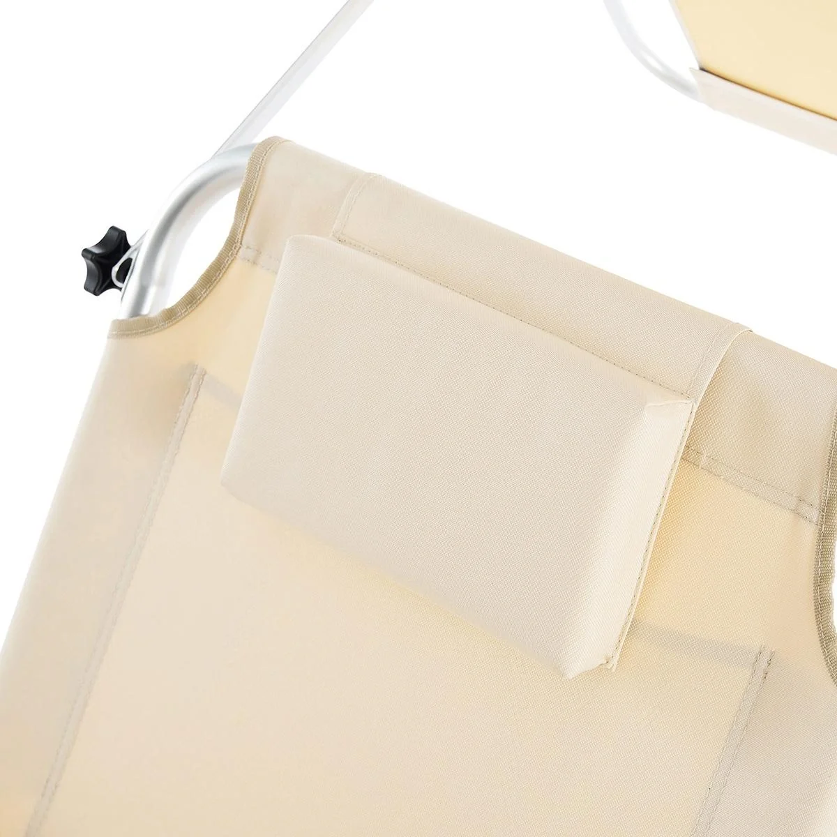 Zusammenklappbare Liege mit Rädern - beige - 150x52 cm - 10