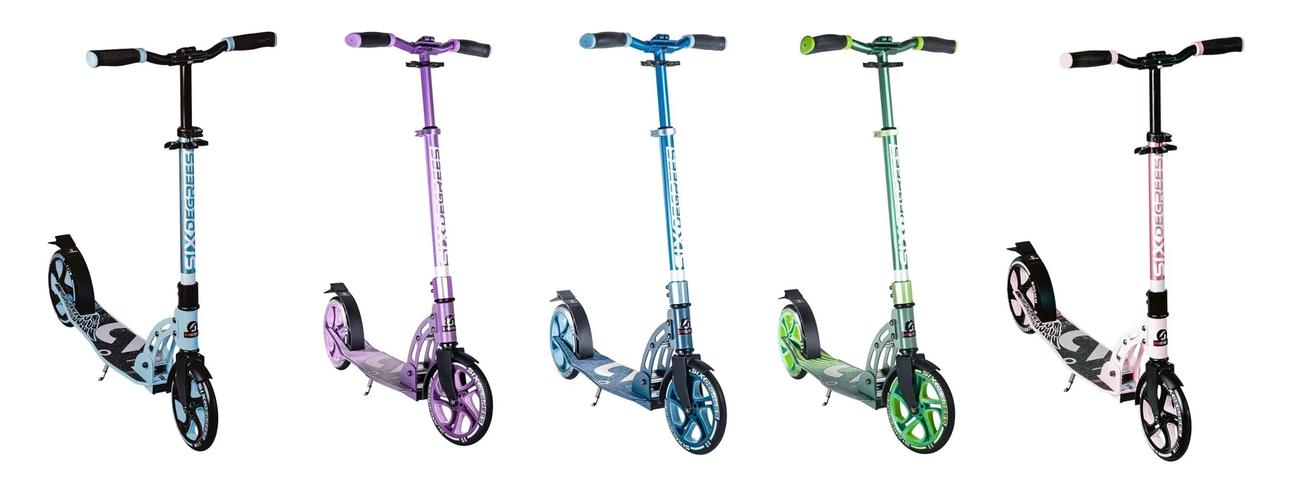 Aluminium Scooter mit Klappmechanismus und Ständer, 205 mm, ABEC 7, höhenverstellbar, lila - 8