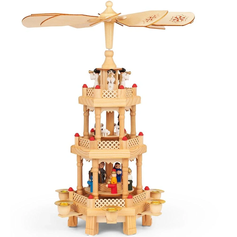 Weihnachtspyramide 31cm (Echtholz) - 3