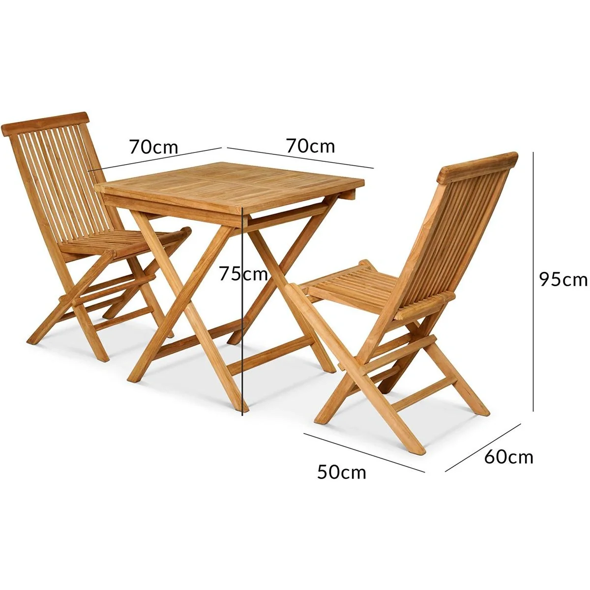 Garland 3-tlg. Bristol Sitzgarnitur Teak - 2