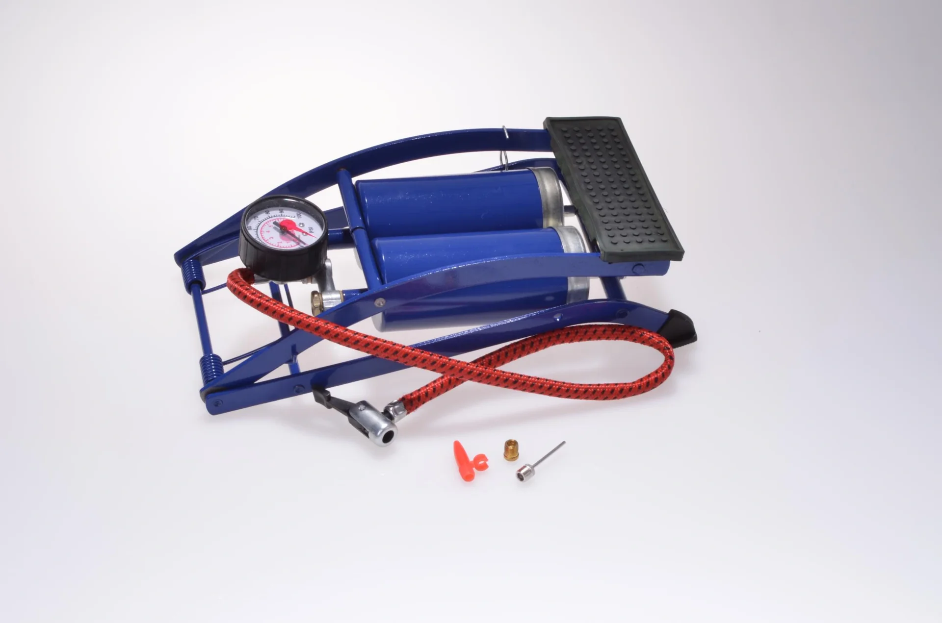 Fußluftpumpe 2 Zylinder, 120 mm - 1