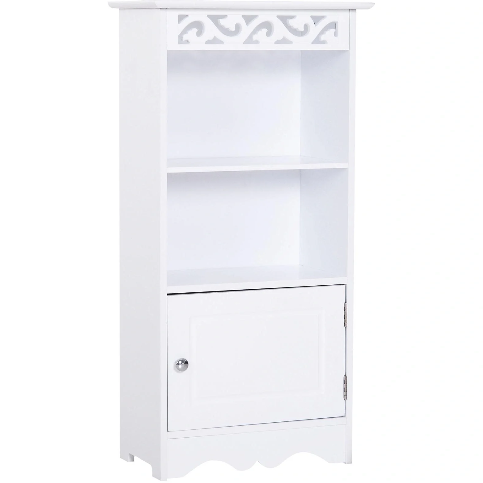 Badschrank Wäscheschrank Küchenschrank Lagerschrank MDF Weiß 40 x 23 x 80 cm - 1