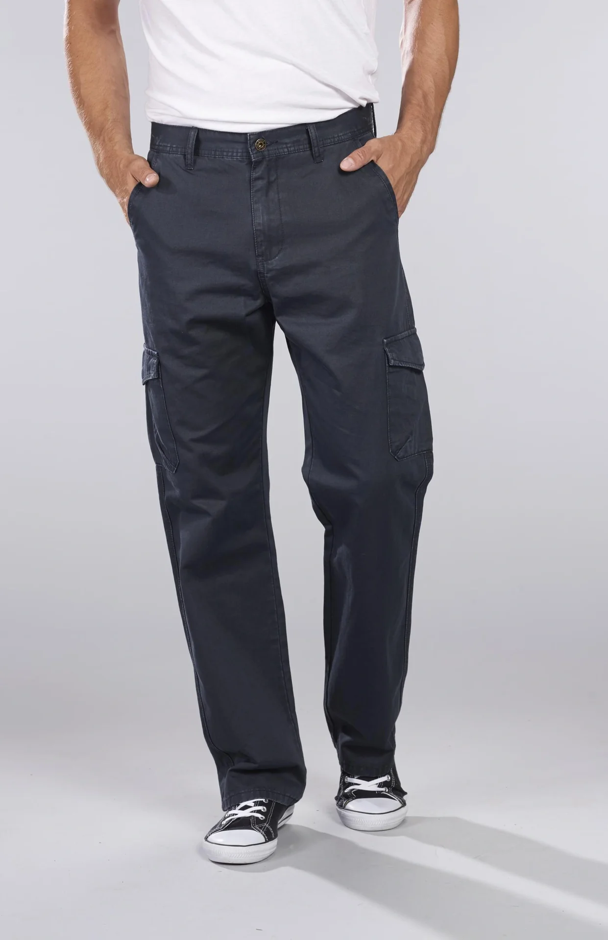 Cargohose aus Baumwolltwill, Farbe blau/grau, Gr.48 - 10