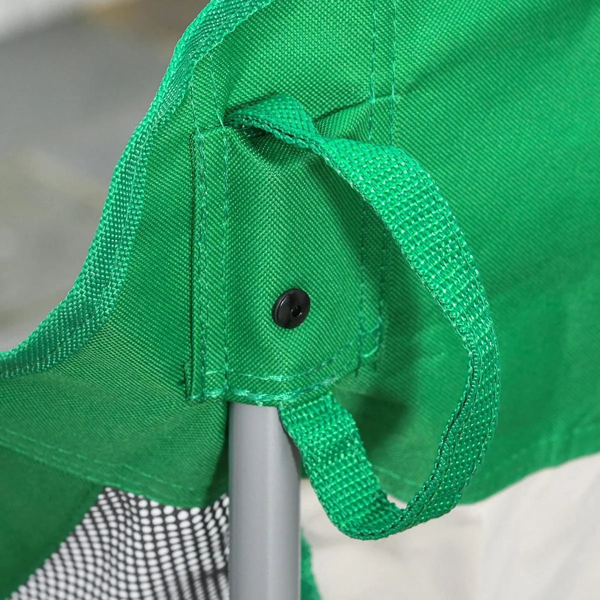 Campingstuhl zusammenklappbar grün, silber - 6