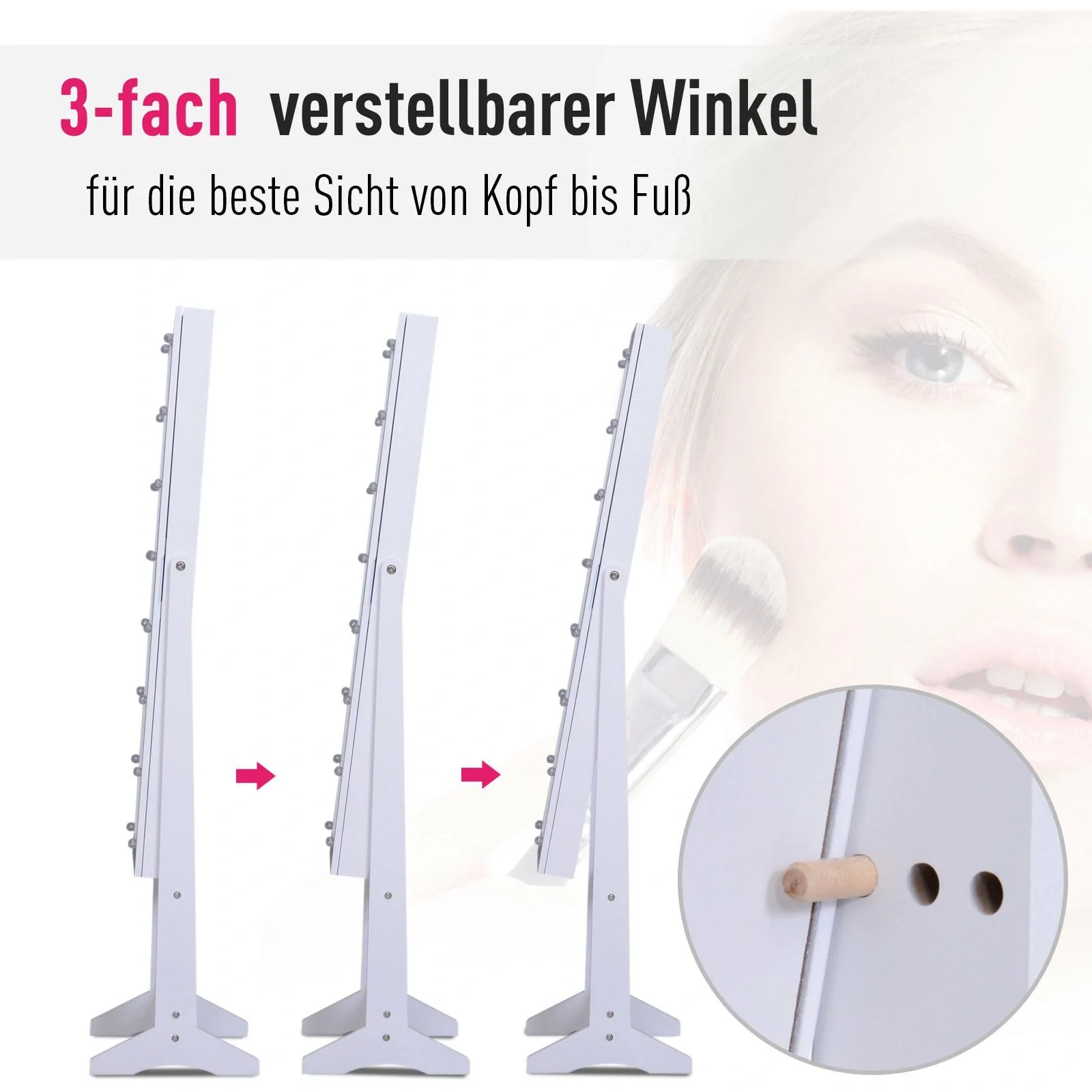 LED Schmuckschrank mit Spiegel - 1