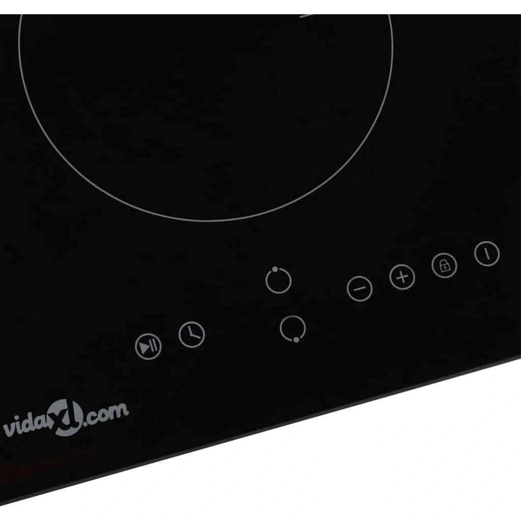 Induktionsherd mit 2 Kochzonen, Touch Control 3500 W Glas - 3