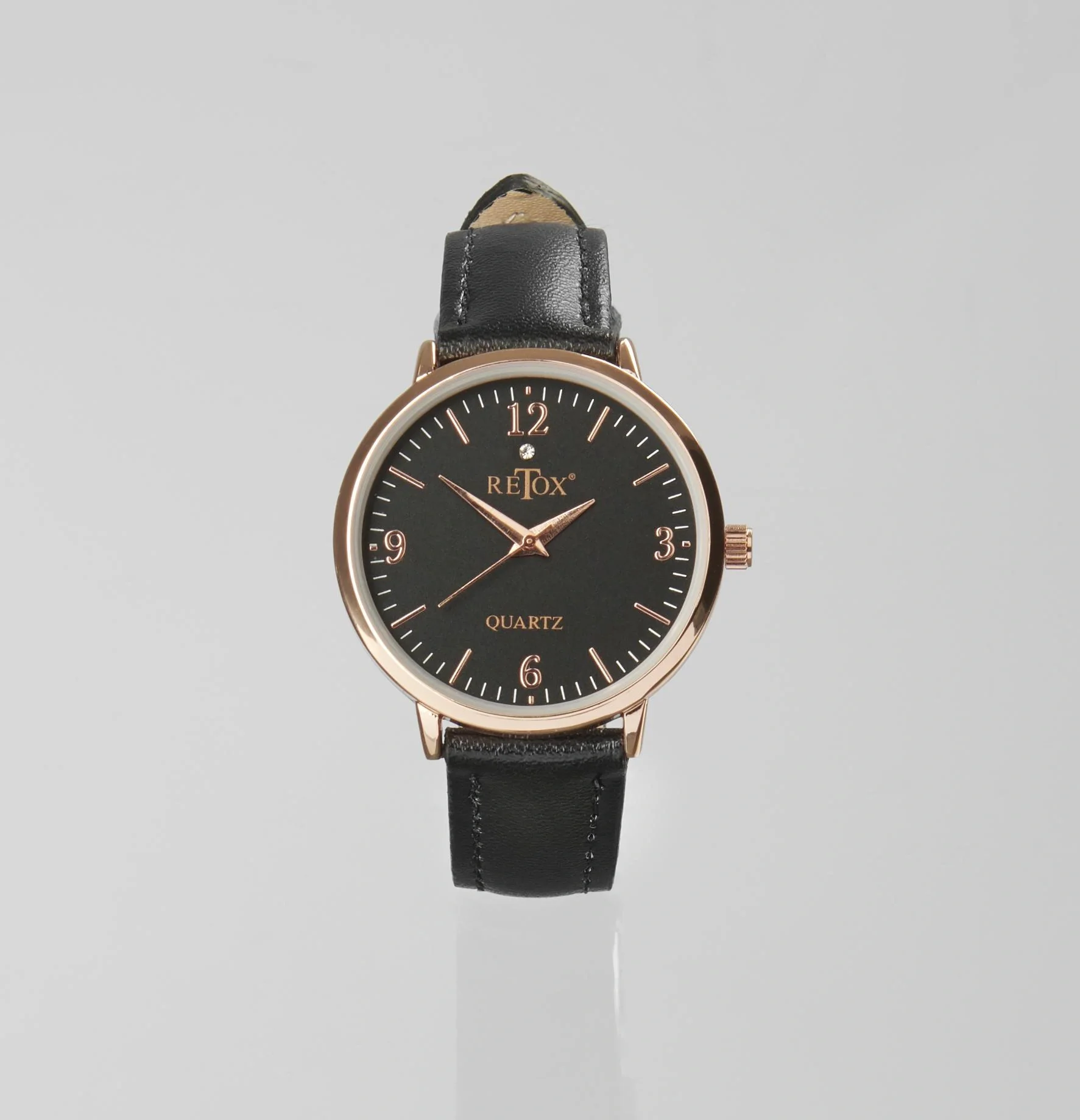 Edles Herren und Damen Uhrenset in Rosegold Optik mit Echtleder-Armband - 11