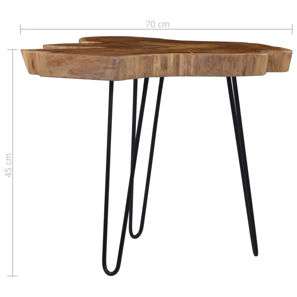 Couchtisch 60-70x45 cm Teak - 6