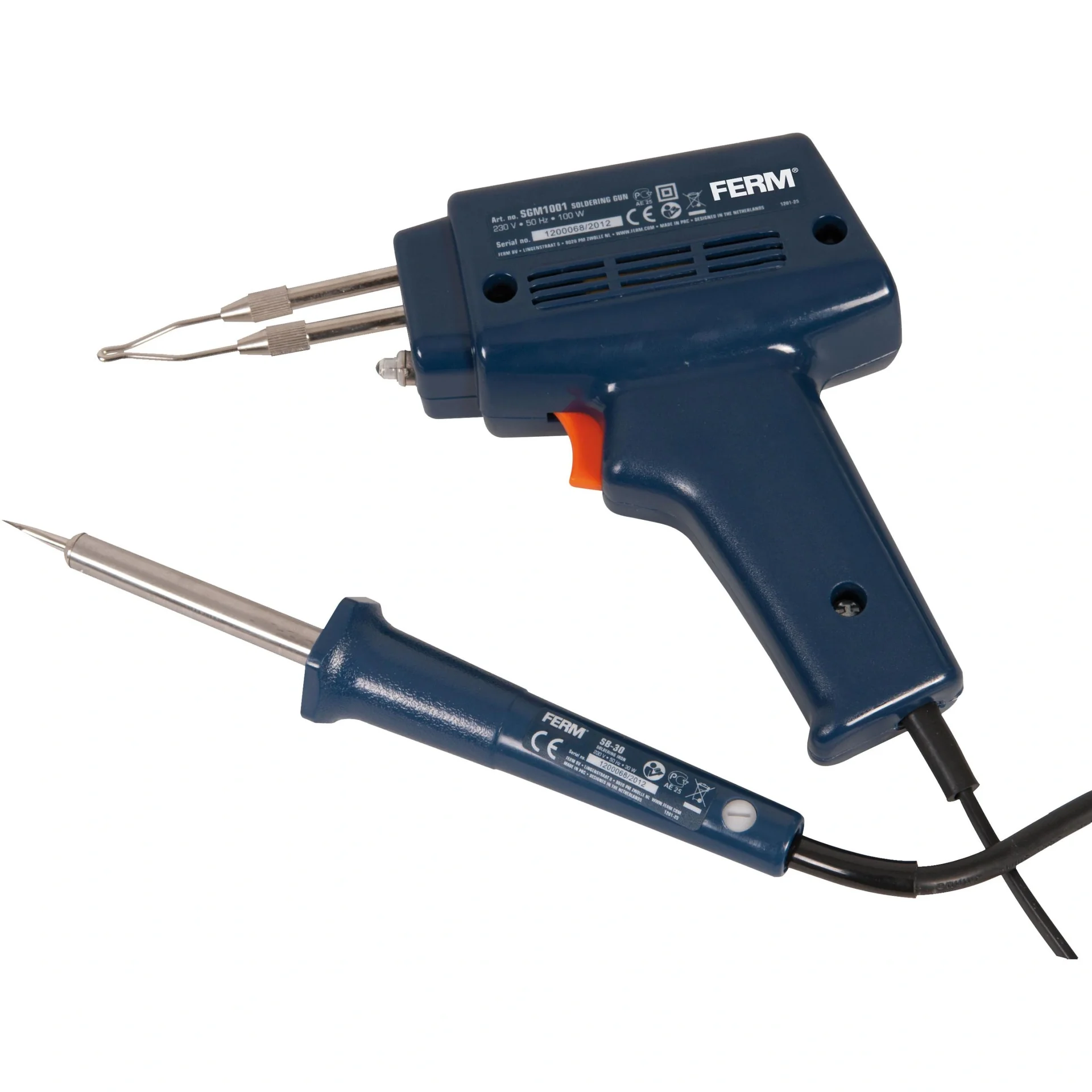 SGM1001 Elektrisches Lötset 100W/30W - Arbeitsleuchte - Ständer - Mit Zubehör und Aufbewahrungskoffer - 1