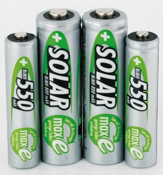 Solar NiMH Micro (AAA) Akku mit 550 mAh und maxE Technologie - 2 Stück - 2