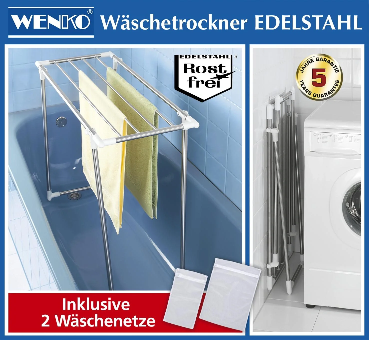 Platzspar-Wäschetrockner, 5,5 Meter - 3