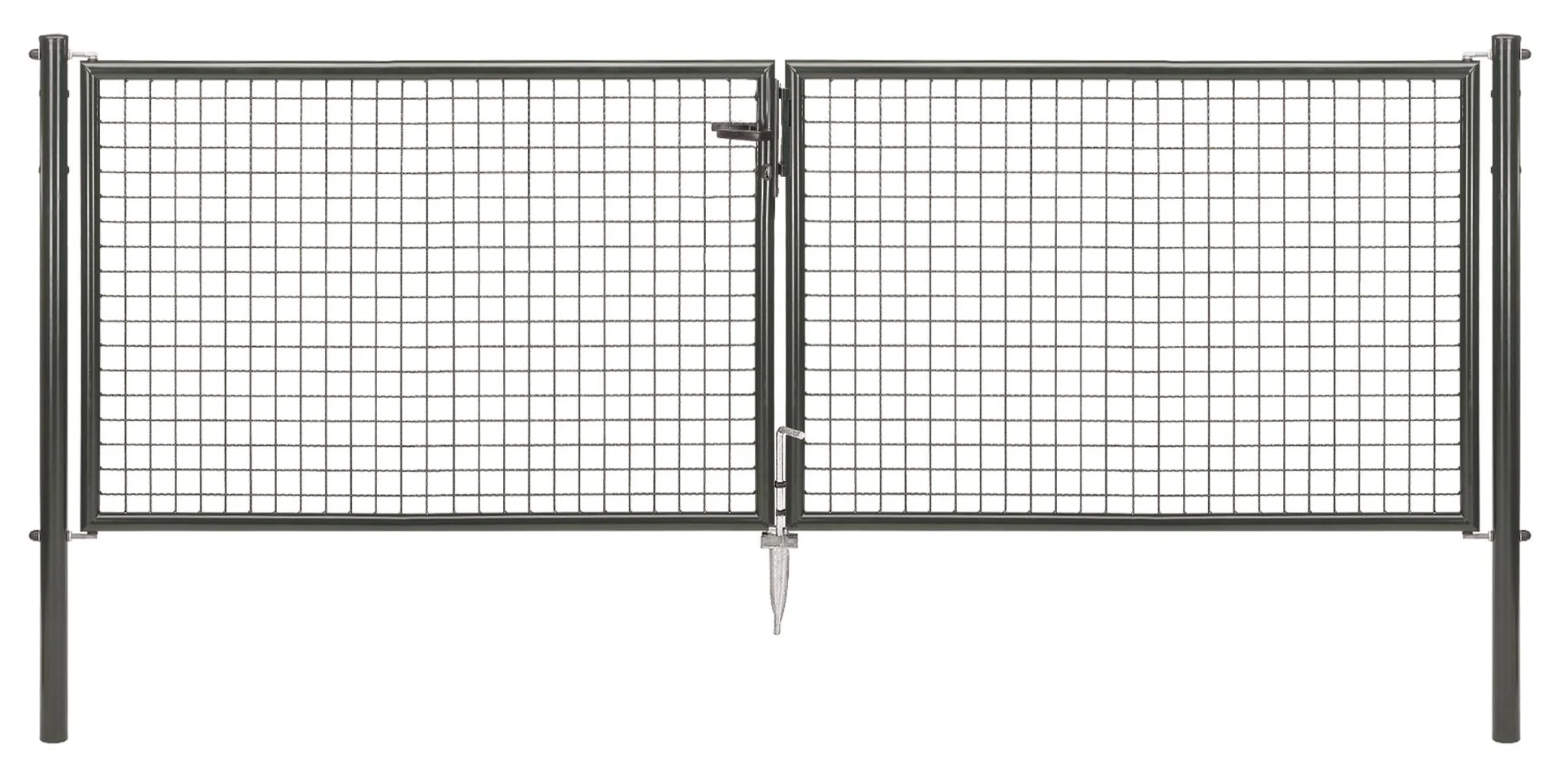 Doppeltor-Set Wellengitter inkl. Pfosten 3 x 1 m anthrazit - 1
