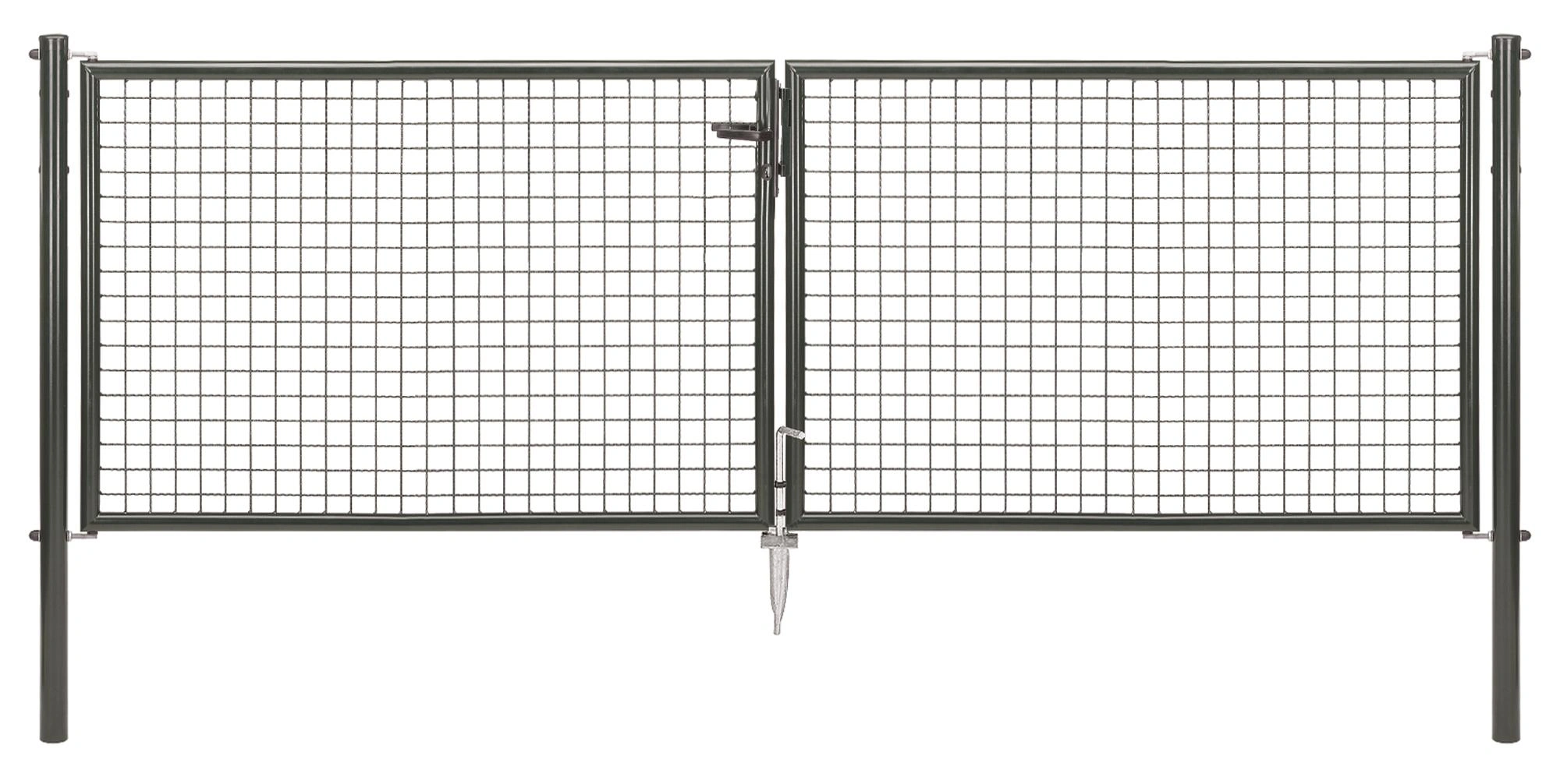 Doppeltor-Set Wellengitter inkl. Pfosten 3 x 1 m anthrazit - 1