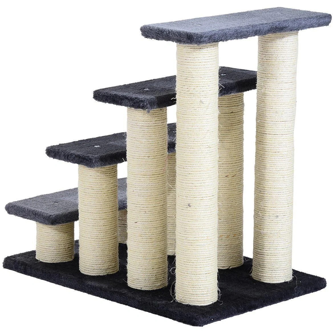 Tiertreppe Katzentreppe Hundetreppe Treppe für Katze und Hunde grau - 4