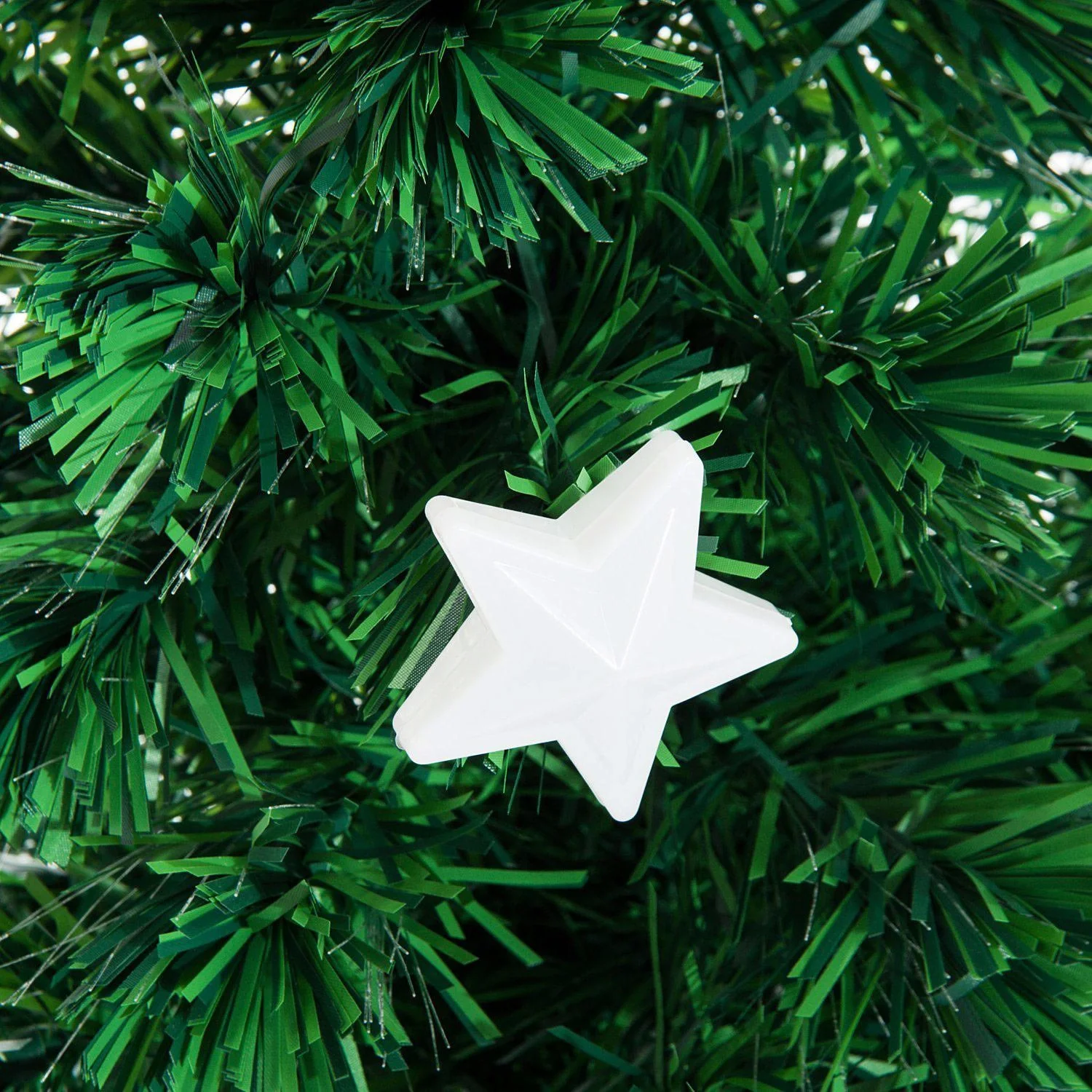 Weihnachtsbaum mit 16-LED-Lampen Glasfaser 120 cm grün - 7
