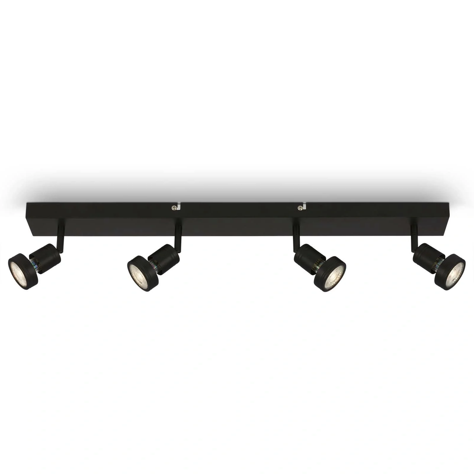LED Spotleuchte 4-flammig, schwarz, 4 x GU10 Fassung, inklusive 4 x LED Leuchtmittel, 4,9 Watt, 460 lm, 3000 K - 5