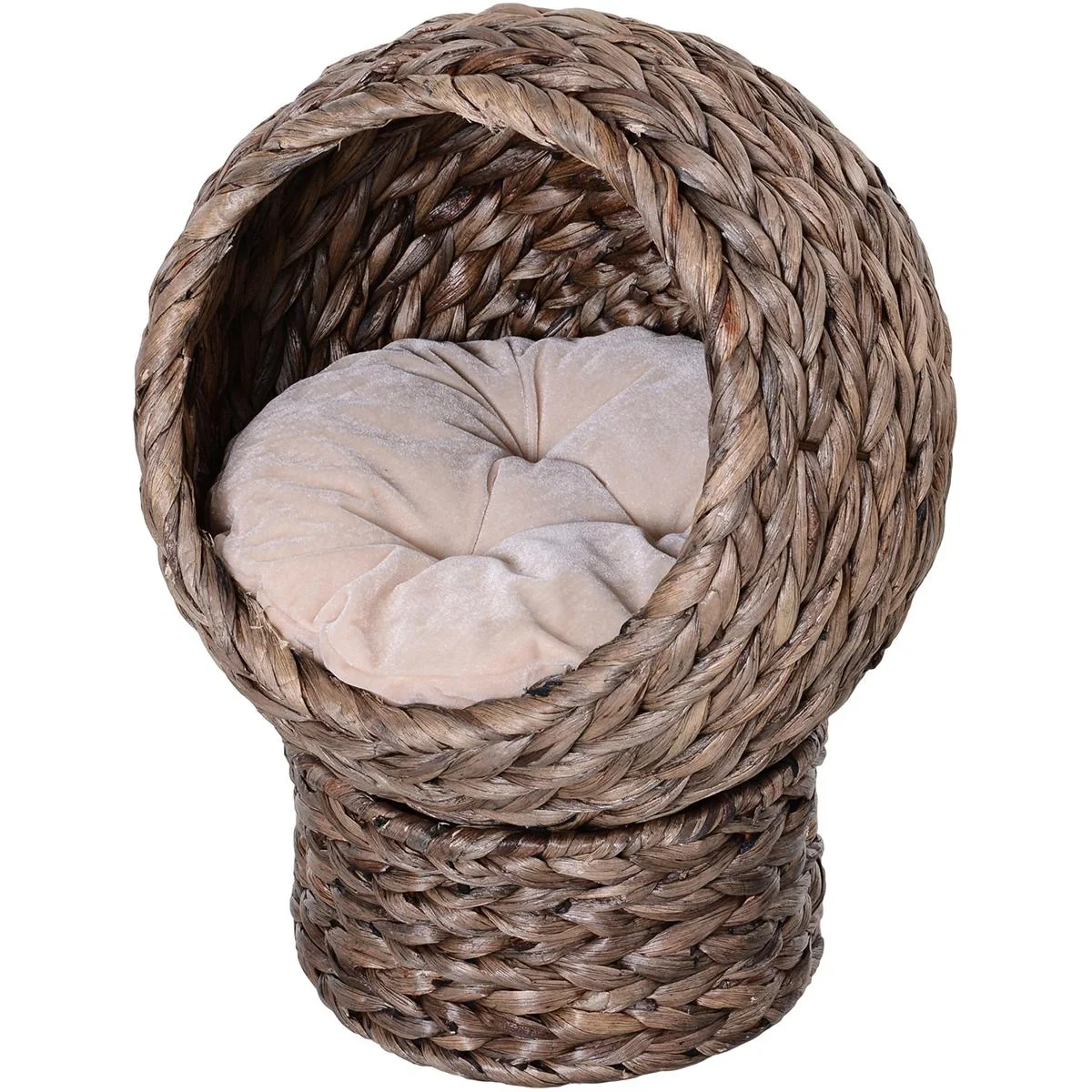 Katzenkorb mit Kissen braun - 10